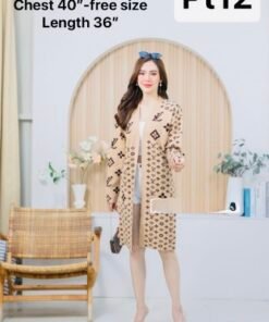 LO Knitting Wool Coat with Belt