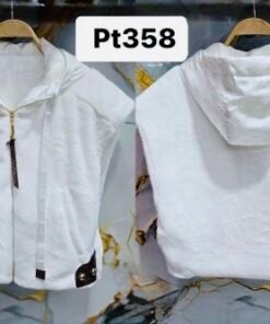 LO Fur Vest Hoodie (White)